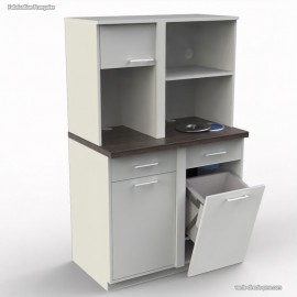 Rehausse pour meuble espace café professionnel en bois blanc fabriqué dans l'ouest de la france et de qualité professionnelle