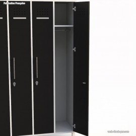 Casier vestiaire pour professionnels pour bureaux et industrie propre dont le corps de meuble blanc largeur 30 cm