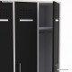 Vestiaire industriel mono-colonne corps de meuble en blanc et une façade pour la mono colonne en coloris noir