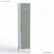 Vestiaire industriel mono-colonne coloris blanc pour le corps de meuble en largeur 40 cm coloris vert fjord