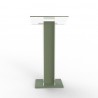 Pupitre de conférence plexiglas et bois verde de fabrication française et de qualité professionnelle pour des meetings