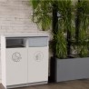 Meuble poubelle professionnel tri - TRAPNET - blanc
