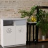 Meuble poubelle professionnel tri - TRAPNET - blanc
