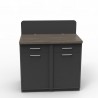 	Meuble pour machine à café professionnelle bois de graphite et wengé essentiel pour des machines à café professionnelles