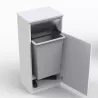 Meuble poubelle 60L de tri en bois pour bureaux professionnels, coin café