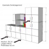 Dimensions extérieures du meuble de rangement avec serrure en bois qui est destiné aux entreprises / mairies / chr