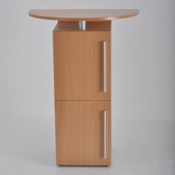 Meuble pour machines à café hêtre bois clair et léger pour des cuisines et salles de pause, meuble espace made in France