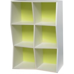 Etagère de bureau en bois vert pour rangement d'archives et documents idéals pour des écoles ou salles de sport