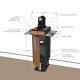 Meuble pour machine à café design aux dimensions idéales pour une machine à café et cafetières de moyenne et grande taille