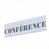 Bandeau plexi pour pupitre de conférence qui est l'élément essentiel pour ajouter un nom d'association ou de mairie / chr