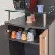 Meuble pour machine à café professionnel en bois avec un plateau en verre destiné à poser votre cafetière ou votre machine à caf