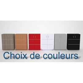 Différents coloris du meuble avec serrure pour rangement d'archives / classement 100 % française et qualité professionnelle