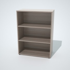 Armoire rangement bois driftwood pour ranger vos documents et classeurs dans des étagères amovibles en accès libre