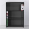 Armoire rangement en couleur noir au design sobre, mobilier rangement pratique et fonctionnel pour ranger et classer