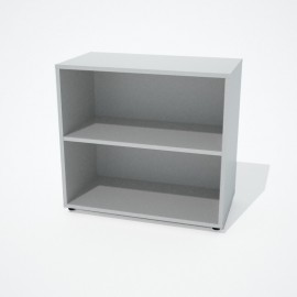 Armoire livré monté gris doté d'une étagère amovible pour du rangement en libre accès et non fermés par une clé