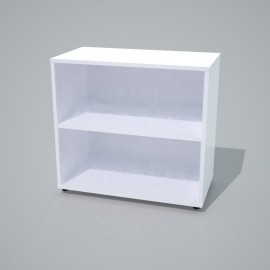 Armoire livré monté couleur blanc pour des espaces d'accueils ou salles de réunion dans un open space