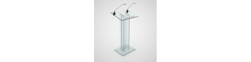 Pupitres de conférence en plexiglas