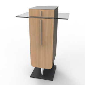 Meuble pour machine à café design chêne convenant pour tout type de machine à café et s'intègre dans une salle de pause ou dans un espace café d'entreprise et collectivité