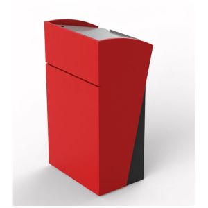 Pupitre de conférence en bois rouge avec rangements