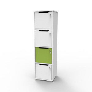 Vestiaire multicases en bois vert fabriqué en france idéal en entreprise et association / mairie souhaitant ajouter de l'espace de rangement