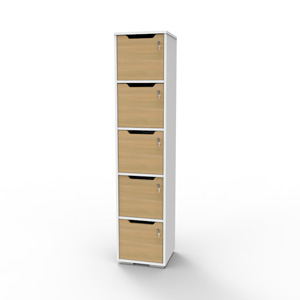 Vestiaire de bureau en bois chêne fabriqué en france et livré monté décliné en plusieurs coloris au choix pour convenir aux besoins des entreprises et collectivités de type CHR