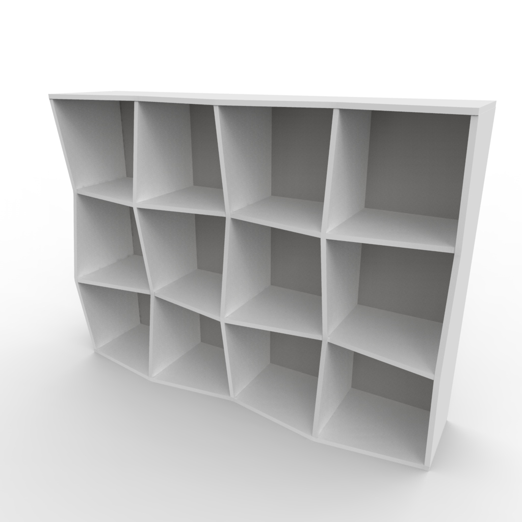 Étagère bibliothèque en bois blanc avec 12 cases disponible en plusieurs coloris et formats au choix dédiée aux entreprises et collectivités / chr